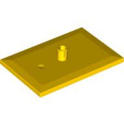 LEGO Treinplaat 4x6 met pin GEEL