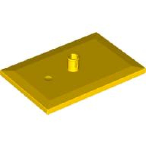 LEGO Treinplaat 4x6 met pin GEEL