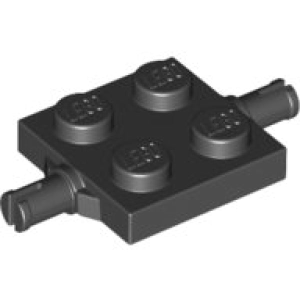 LEGO Wielhouder 2x2 ZWART (100 stuks)